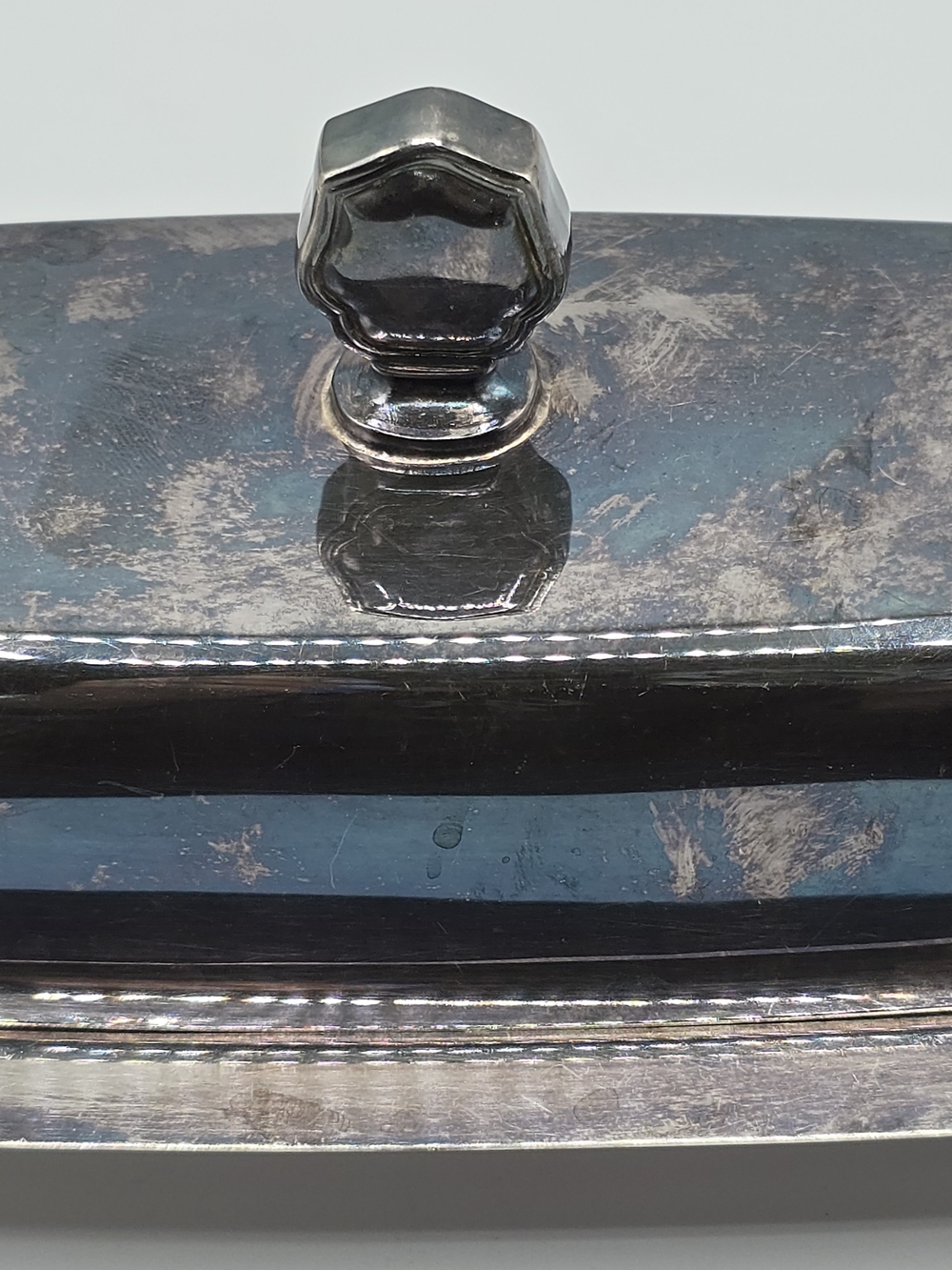 VTG Wallace Silverplate Butter Dish w/Lid & Glass Insert, USA Made, Mid Century - Picture 13 of 16